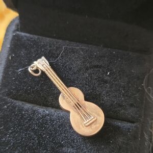 14kt Gold Guitar Charm Pendant